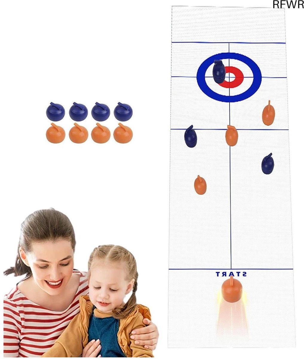  ® Indoor Curlingspel voor Tafel | Multifunctioneel Tafelspel voor Gezinnen en Kinderen